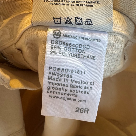 AG Adriano Goldschmied Cream Beige Mini Skirt - Picture 5 of 7